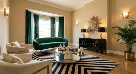 Art deco staging style