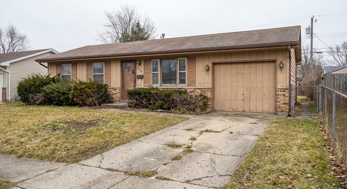 Before — tired curb appeal