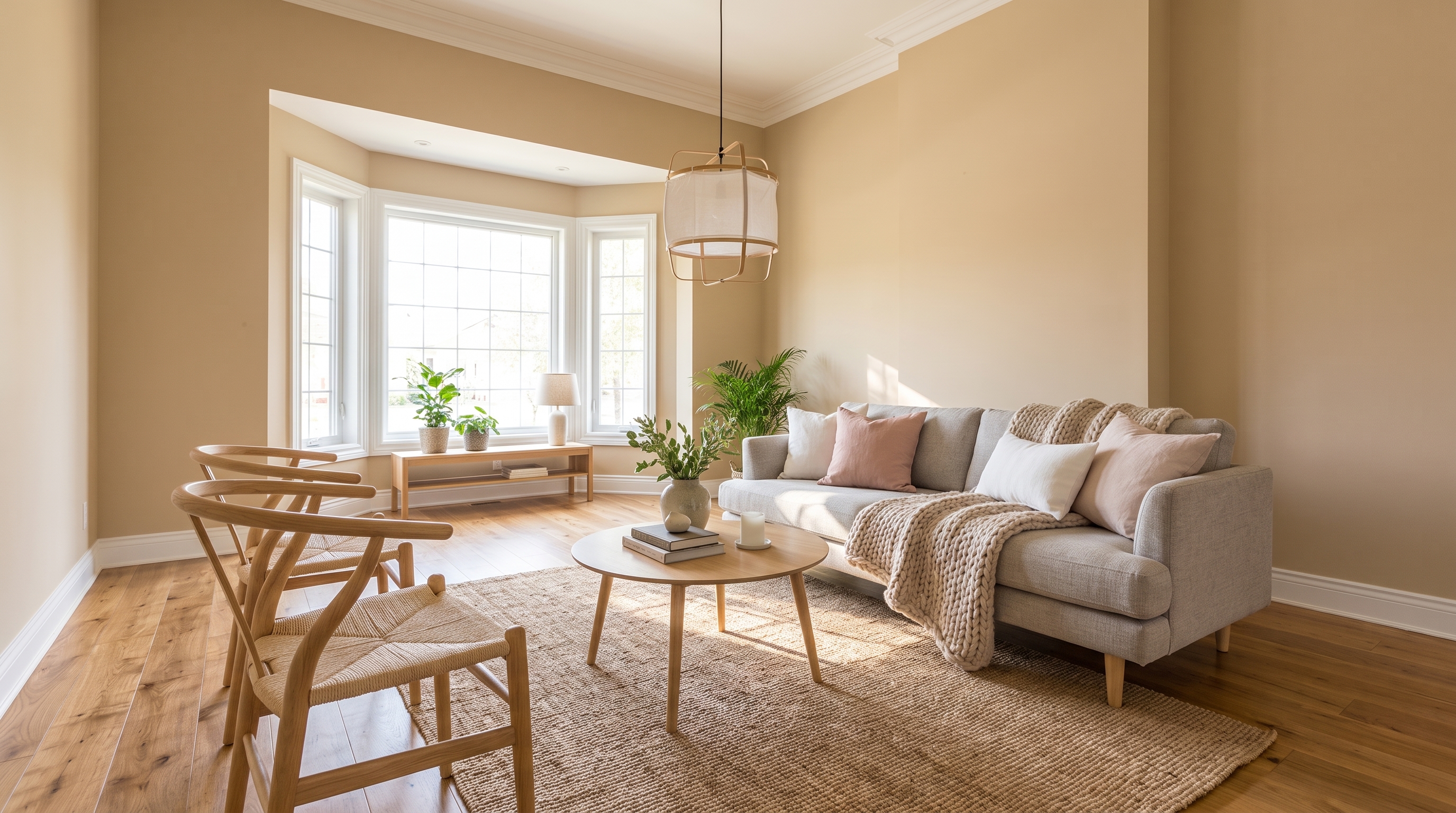 Scandinavian staged living room